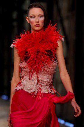 Red alert ... Toni Maticevski's designs were among the highlights of Fashion week.