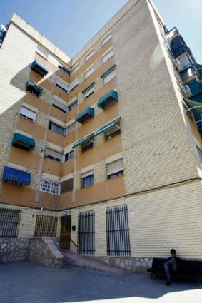The building where a babyboy was rescued by firefighters after being thrown into drains by his mother, in Alicante.