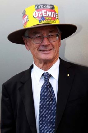 Campaigner: Dick Smith wants people to think about the consequences of not buying Australian.