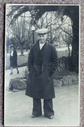 Shore sighted ... Jan Braund's father Percy Cameron in 1942.