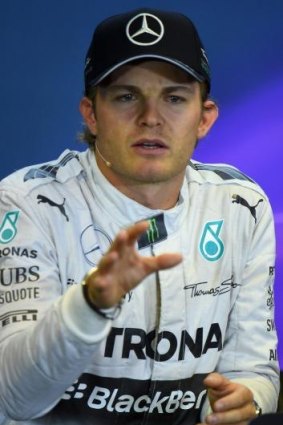 Nico Rosberg at the post-race media conference.