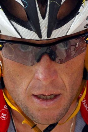 Watchful ... Lance Armstrong.