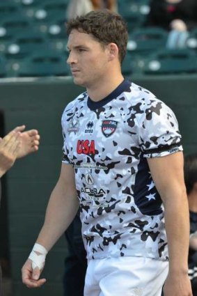 Canberra's Danny Howard, playing a World Cup rugby league qualifier for the USA.