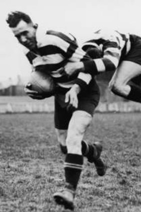 Heritage strip: Wigan players "McDowell" and "Bradley" train for the Rugby League Cup final at Wembley on May 3, 1937.