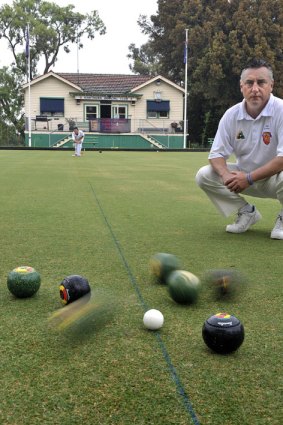 Hands off: Hawthorn Bowling Club president Alan Center in front of the old clubhouse.