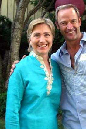 Connected: Thomas Ziolkowski with Hillary Clinton.
