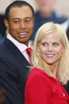 Tiger Woods with his wife Elin Nordegren.