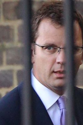 Former media adviser Andy Coulson at Downing Street before his arrest.