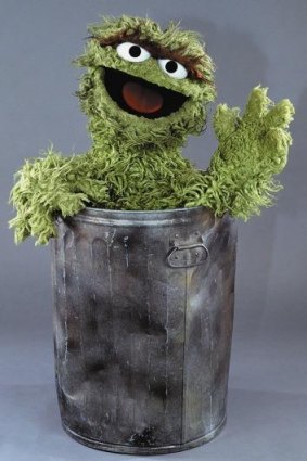 Can do: Oscar the Grouch's trash can home.
