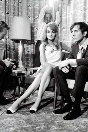 Paparazzi pain: Terence Stamp and Jean Shrimpton visit Melbourne in 1965.