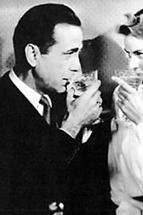 Raising a glass to 1942's Casablanca.
