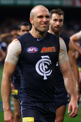 Chris Judd has opted to have his shoulder scanned and investigated after feeling sore after the training mishap.