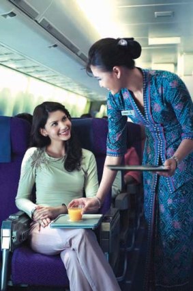 Efficient and obliging ... Malaysia Airlines' cabin crew were named the world's best last year.
