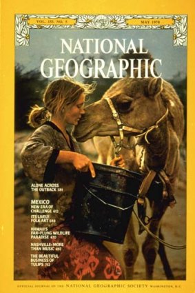 Fierce, determined, focused ... Davidson on the cover of a 1978 National Geographic.