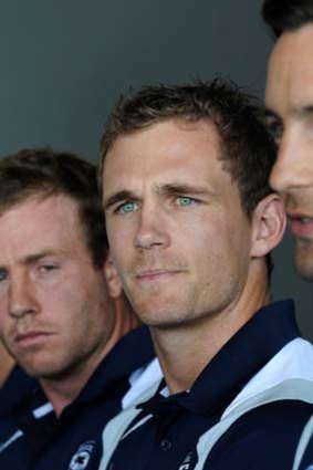 Catalyst: New Geelong skipper Joel Selwood (left) with vice-captain Jimmy Bartel at the captaincy announcement yesterday.