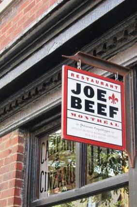 The Joe Beef restaurant in Montreal.