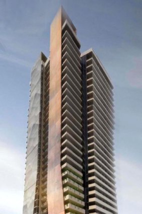 An artist's impression of the Aria tower.