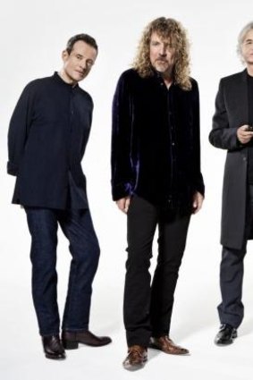 These days: (From left) John Paul Jones, Robert Plant and Jimmy Page, pictured for the <i>Celebration Day</i> film.