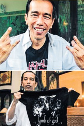 Metalhead: Joko Widodo lists Metallica, Megadeath, Lamb of God and Napalm Death among his favourite bands.