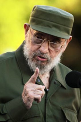 Still mentally alert ... Fidel Castro in Havana last week.