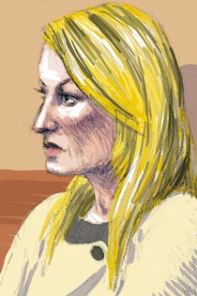 Sharon Ropa, in a sketch done at an earlier court appearance. Illustration by Matt Davidson.