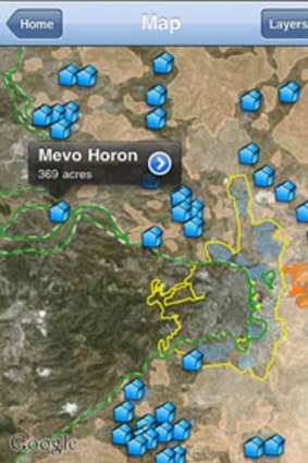 The "Facts on the Ground" iPhone app will give information about the settlements in the West Bank and East Jerusalem.