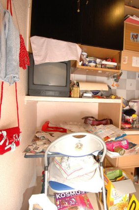 Part of the room where Natascha Kampusch was held in captivity for more than eight years.