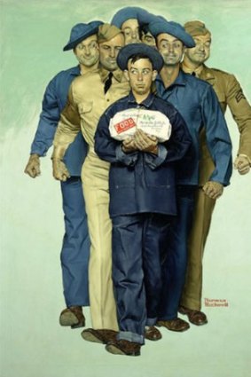 Norman Rockwell's 1941 painting <i>Willie Gillis: Package from Home</i>, is among the art works listed for sale on Amazon.com. Its price tag? A cool $US4.85 million.