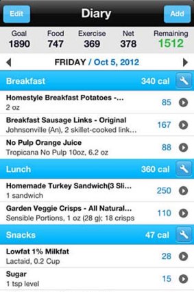 Carlorie Counter & Diet Tracker by MyFitnessPal for iPhone.