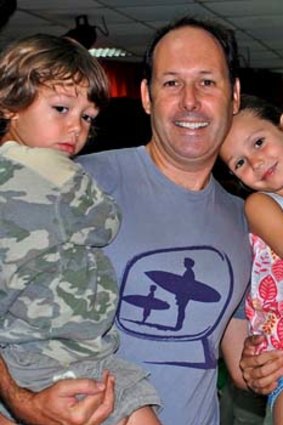 Happy days: Matt Joyce and Angela Higgins with two of their three children, Jack and Clancy.