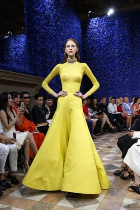 Nicole Pollard models a Dior creation.