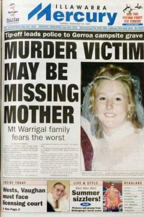 An Illawarra Mercury front page story on the case of Jodie Fesus.