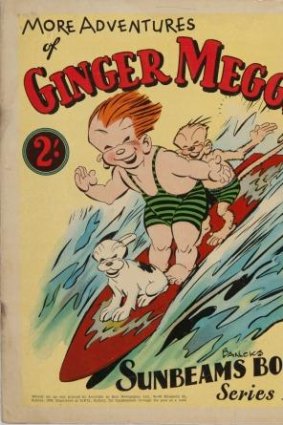 An original illustration in <i>Ginger Meggs: Australia's Favourite Boy</i> at the Museum of Sydney. 
