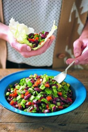 Hills hoist bean salad: Double the quantities and you'll have a great offering to take to a barbecue.