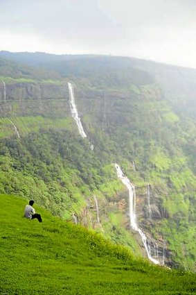 A waterfall in the Western Ghats near Matheran.