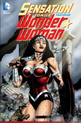 The cover of Sensation Comics Featuring Wonder Woman (issue 48), written and drawn by Australian Jason Badower that features WW officiating a gay wedding.