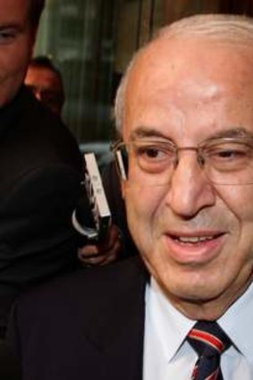 Eddie Obeid leaves the ICAC after giving evidence today.