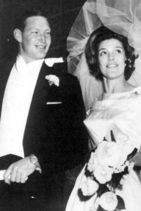 In it together: Kerry Packer with wife Ros on their wedding day in 1963.