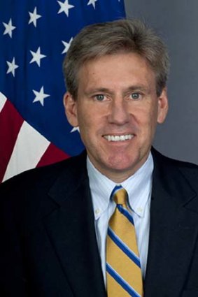 Turmoil ... the US ambassador Christopher Stevens killed in the attack on the consulate in Benghazi, Libya, top.