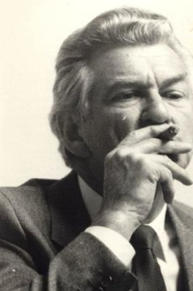 High-profile cigar tragic: Bob Hawke.