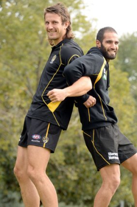 Tigers players Ivan Maric, from a Croatian background, and Bachar Houli, from a Lebanese background, have learned a lot through their friendship.