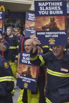 Firefighters show their colours.