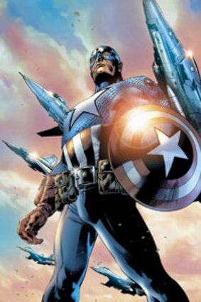 Marvel Comics' Captain America ... movie version due next July.