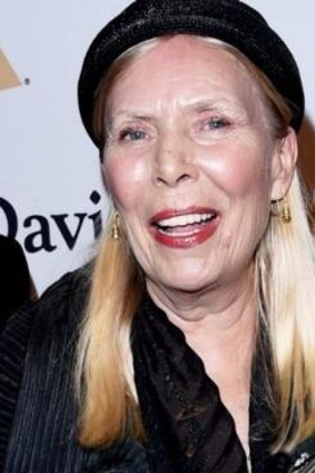 Joni Mitchell at the pre-Grammy gala on February 7, 2015.