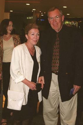 Peter Harvey with his wife Anne in 2001