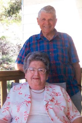 Leila Wilson with her husband Ronald &#8230; she met him in the 1940s. He was a lawyer and a former Spitfire pilot. They married in 1950.