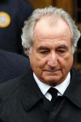 Bernie Madoff as he left the Manhattan federal courthouse in New York in March 2009. 