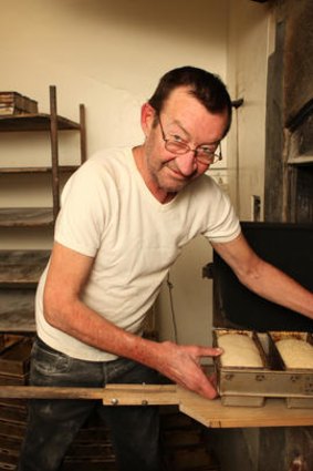 Dave Brown at work at the Firebrand Bakery.