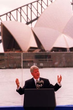 Bill Clinton ... in Sydney in 1996.