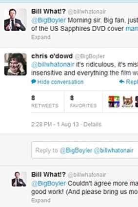 Chris O'Dowd's response on Twitter.
